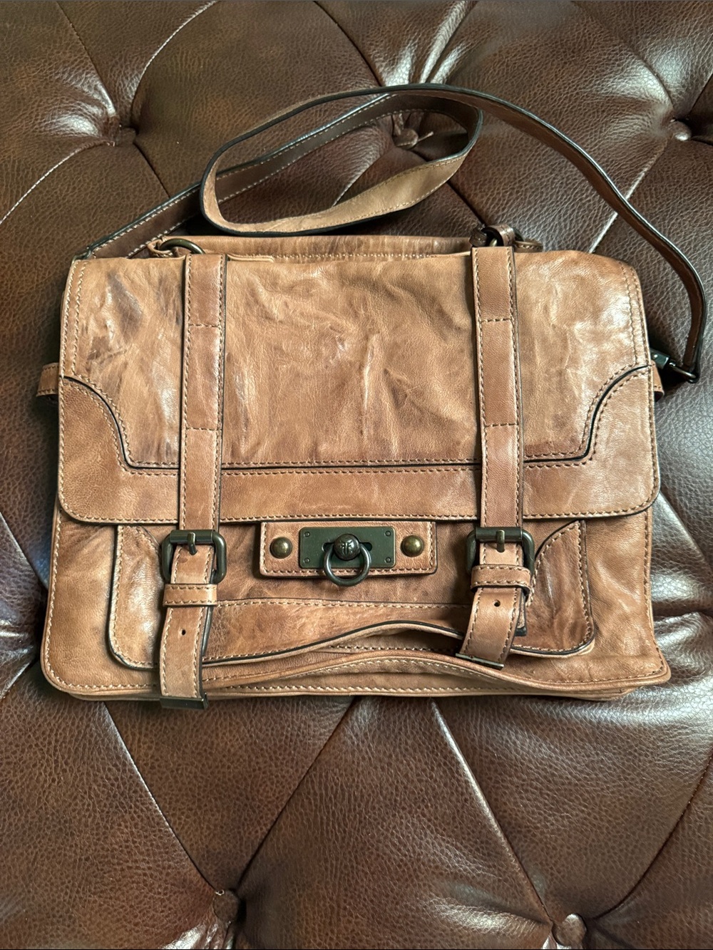 Frye Brown Leather Women’s Crossbody Satchel